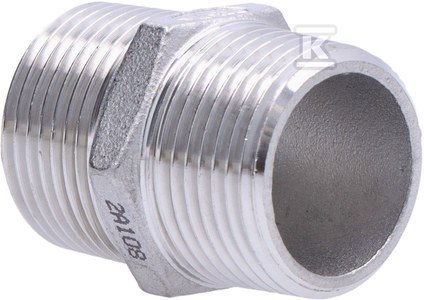Gwintowany Nypel Stal Nierdzewna 3/4" Gwintowany Nypel Stal Nierdzewna 3/4"