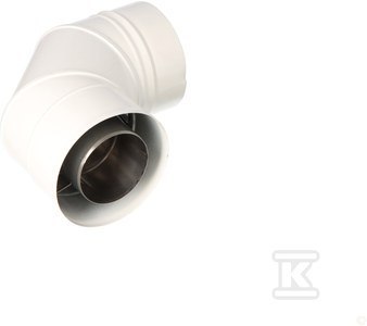 Rura Kątowa 90° 80/125 Biała Turbo Rura Kątowa 90° 80/125 Biała Turbo