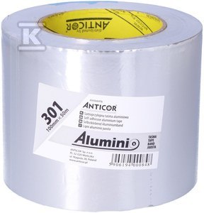 Aluminiowa Taśma 301, 120°C, 100mm x 50m Aluminiowa Taśma 301, 120°C, 100mm x 50m