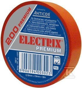 ELECTRIX 200 PRO Taśma Izolacyjna Czerwona ELECTRIX 200 PRO Taśma Izolacyjna Czerwona