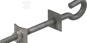 Hakowa Śruba M16 L200 Ocynkowana Ognioodporna Hakowa Śruba M16 L200 Ocynkowana Ognioodporna