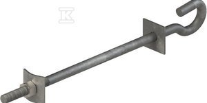 Hakowa Śruba M16 L350 Ocynkowana Ogniochronnie Hakowa Śruba M16 L350 Ocynkowana Ogniochronnie