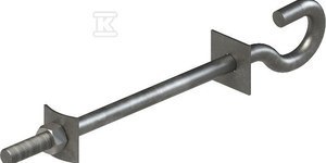Hakowa Śruba M20 L350 Ocynk Ognioowy Hakowa Śruba M20 L350 Ocynk Ognioowy