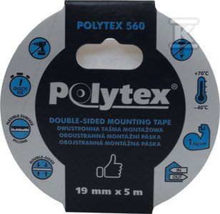 Taśma Biała Dwustronna 19mm x 5m Taśma Biała Dwustronna 19mm x 5m