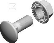 Śruba Grzybkowa z Nakrętką 10x30 mm Śruba Grzybkowa z Nakrętką 10x30 mm
