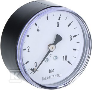 Manometr RF63 1/4" 0-10 BAR Poziomy Manometr RF63 1/4" 0-10 BAR Poziomy