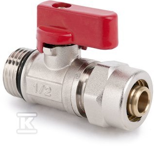Zawór Mini Czerwony G1/2 z O-ringiem Zawór Mini Czerwony G1/2 z O-ringiem