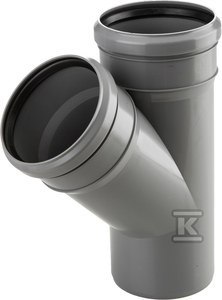 Trójnik Sanitarny HT 40 Popielowy 45°