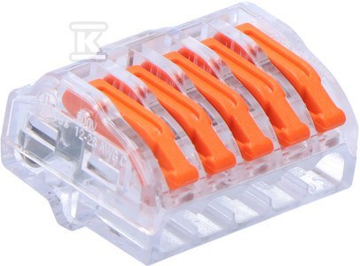 Uniwersalna Szybkozłączka 5x0,2-4mm² - 30szt. Uniwersalna Szybkozłączka 5x0,2-4mm² - 30szt.
