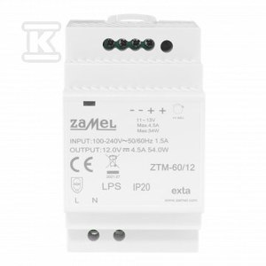 Zasilacz 60W 12V ZTM-60/12 Pro Zasilacz 60W 12V ZTM-60/12 Pro