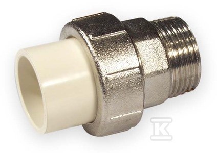 Złączka Śrubowa PVC-C 1/2" Metalu-Plastiku Złączka Śrubowa PVC-C 1/2" Metalu-Plastiku