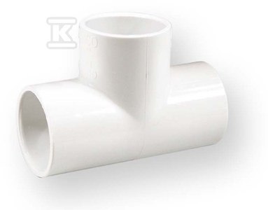 Trójnik PVC KW 1" Równoprzepływowy Trójnik PVC KW 1" Równoprzepływowy