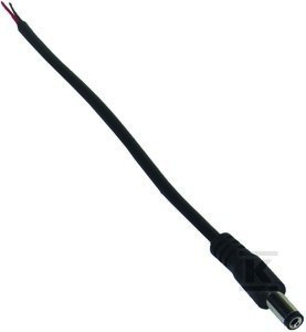 Wtyk DC 2,1 x 5,5 z przewodem 15cm Wtyk DC 2,1 x 5,5 z przewodem 15cm