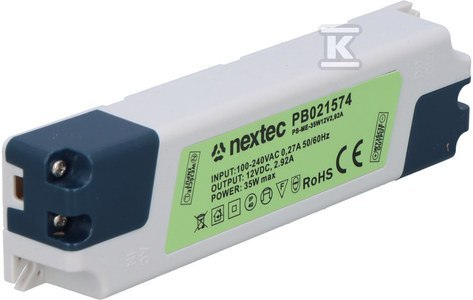 Zasilacz LED 12V 35W IP20 Compact Zasilacz LED 12V 35W IP20 Compact