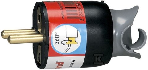 Obrotowa Wtyczka 16A Czarna Duo 2P+Z Obrotowa Wtyczka 16A Czarna Duo 2P+Z