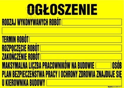 Tablica Ogłoszeniowa dla Budownictwa Tablica Ogłoszeniowa dla Budownictwa