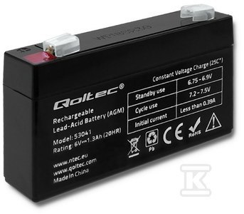 Akumulator AGM 6V 1.3AH MAX Power Akumulator AGM 6V 1.3AH MAX Power
