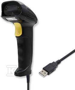 Laserowy skaner kodów kreskowych 1D czarny Laserowy skaner kodów kreskowych 1D czarny
