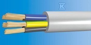 Kabel OMY-ŻO Biały 5x0,75mm 300V Kabel OMY-ŻO Biały 5x0,75mm 300V
