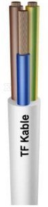 Kabel OWY-ŻO 3x1,0mm Biały 500V Kabel OWY-ŻO 3x1,0mm Biały 500V