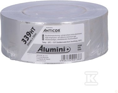 Taśma Alu 399HT 50mm x 50m 155°C Taśma Alu 399HT 50mm x 50m 155°C