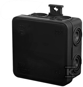 E7 Puszka Czarna IP55 75x75mm 7 Membranowa E7 Puszka Czarna IP55 75x75mm 7 Membranowa