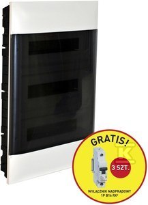 Rozdzielacz P/T 3x18 z Przełącznikiem PRACTIBOX Rozdzielacz P/T 3x18 z Przełącznikiem PRACTIBOX