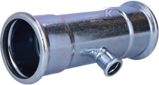 Trójnik Stalowy Press 76,1 mm - Redukcja