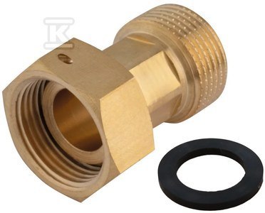 FERRO Półśrubunek gwintowany z płaskim uszczelnieniem 1/2"nakrętno-wkrętny 1/2" FERRO Półśrubunek gwintowany z płaskim uszczelnieniem 1/2"nakrętno-wkrętny 1/2"